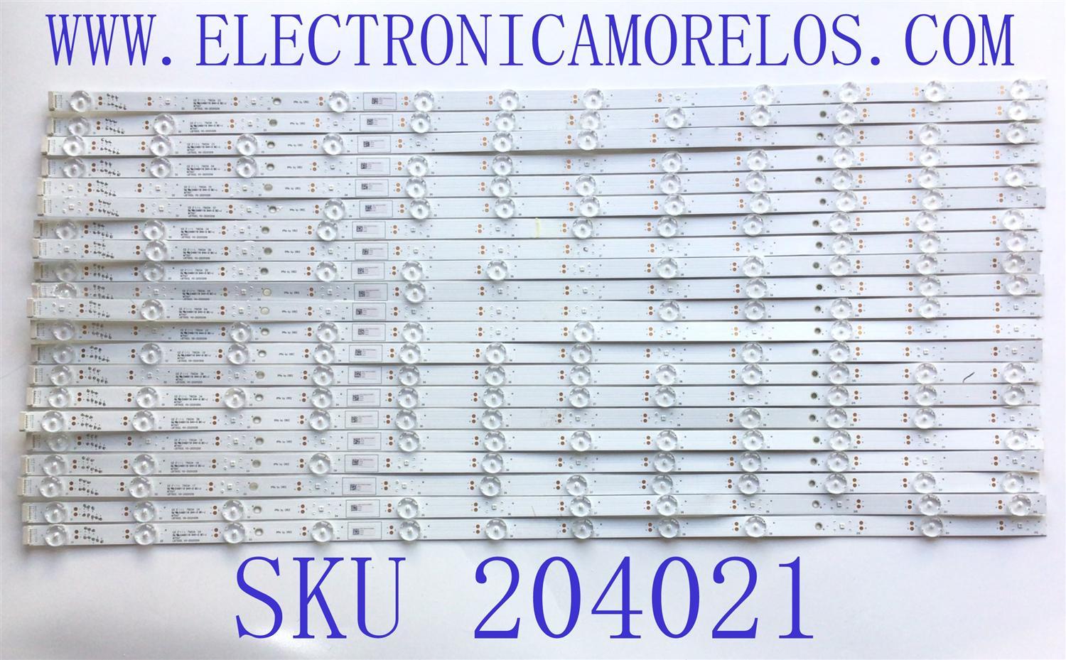 KIT DE LED'S PARA TV VIZIO ((INCOMPLETO SOLO 21 PIEZAS)) / NUMERO DE PARTE LB7502L / LB7502L V0-20201209 / E469119 / 7902A / 7839-759015-031F0901 / PANEL K750WDR21 / MODELO M75Q7-J03 / NOTA IMPORTANTE:KIT CONSTA DE PIEZAS EN TOTAL